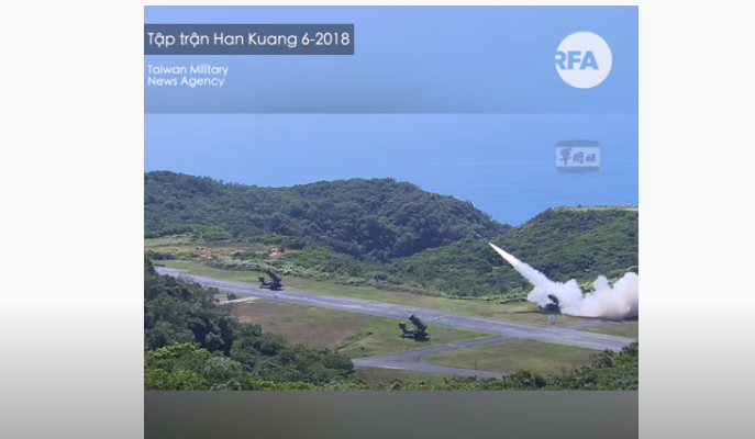 Đài Loan thử tên lửa đáp trả Trung Quốc diễn tập quân sự