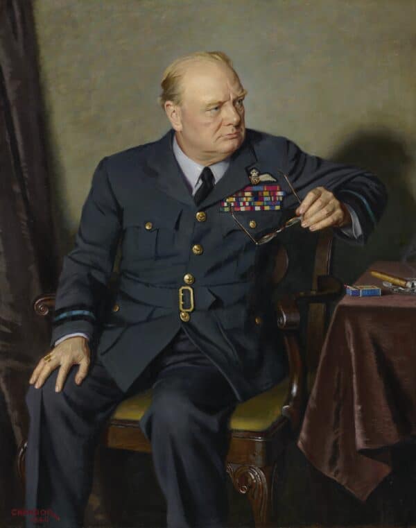 Chân dung Sir Winston Churchill, 1946, của Douglas Granville Chandor. Quà tặng của Bernard Mannes Baruch, Bộ sưu tập Phòng trưng bày Chân dung Quốc gia, Viện Smithsonian. (Ảnh Viện Smithsonian)