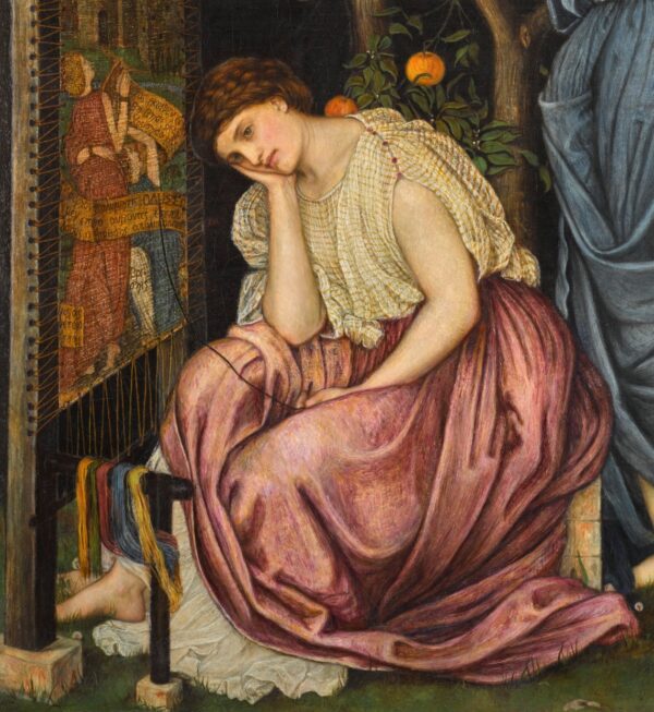 Penelope, người vợ son sắt của Odysseus đã thực hành arete. “Penelope” Tranh của John Roddam Spencer Stanhope vẽ năm 1864. (Ảnh PD-US).