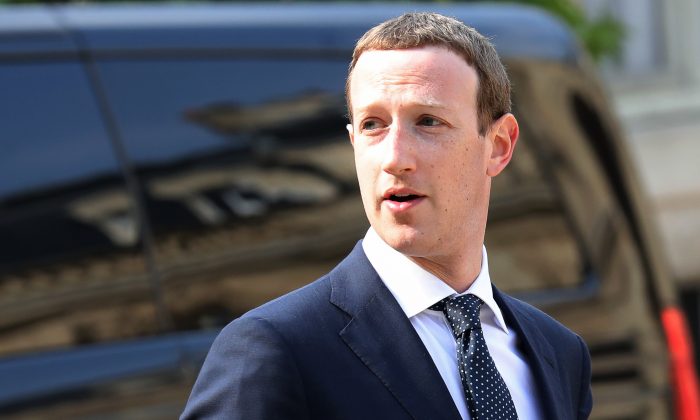 Giám đốc điều hành Facebook Mark Zuckerberg. (Ảnh: Ludovic Marin / AFP / Getty qua The Epoch Times)