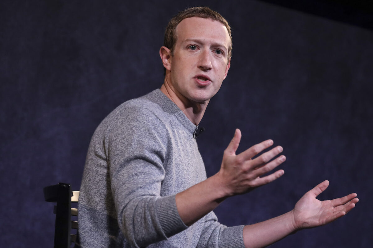 Ông Mark Zuckerberg, Giám đốc điều hành Facebook tại Trung tâm Truyền thông Paley ở thành phố New York, vào ngày 25/10/2019. (Ảnh Drew Angerer / Getty Images)