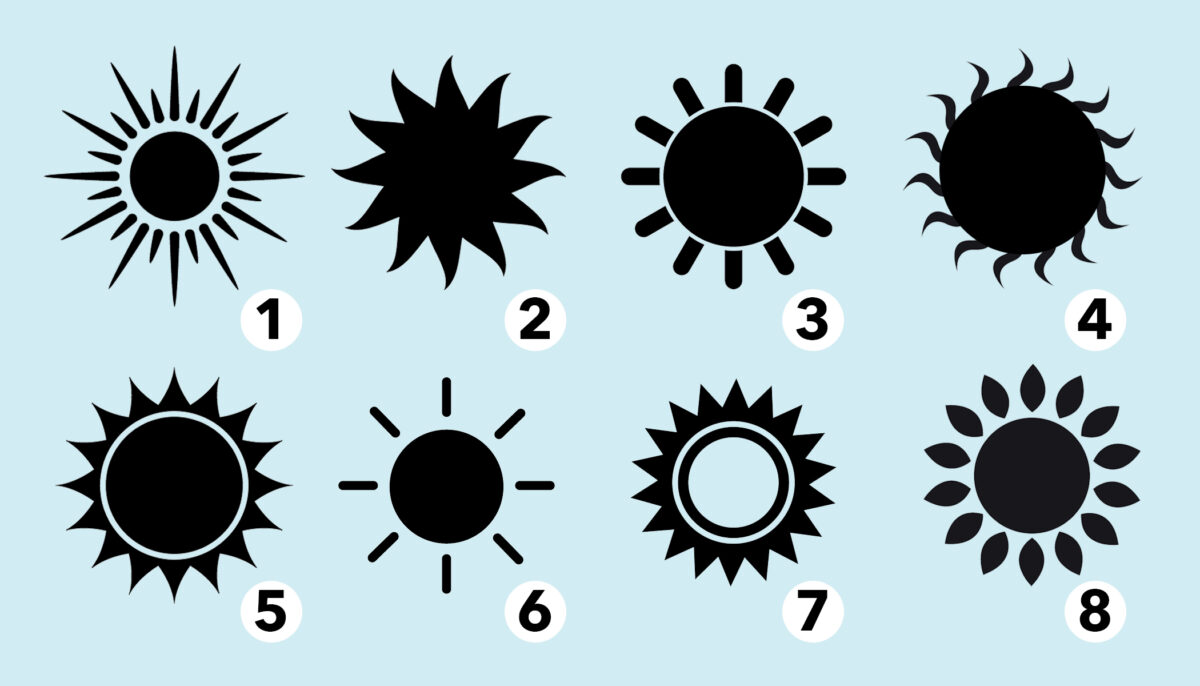 Mặt trời nào trong tám bức tranh này hấp dẫn bạn nhất? (Ảnh The Epoch Times)