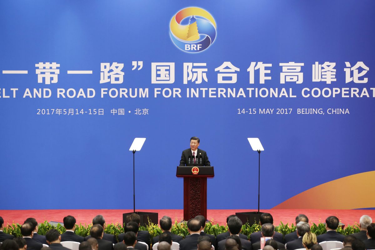 Lãnh đạo Trung Quốc Tập Cận Bình khi kết thúc Diễn đàn Hợp tác Quốc tế Vành đai và Con đường ở Bắc Kinh vào ngày 15/5/2017. (Ảnh Jason Lee-Pool / Getty Images)