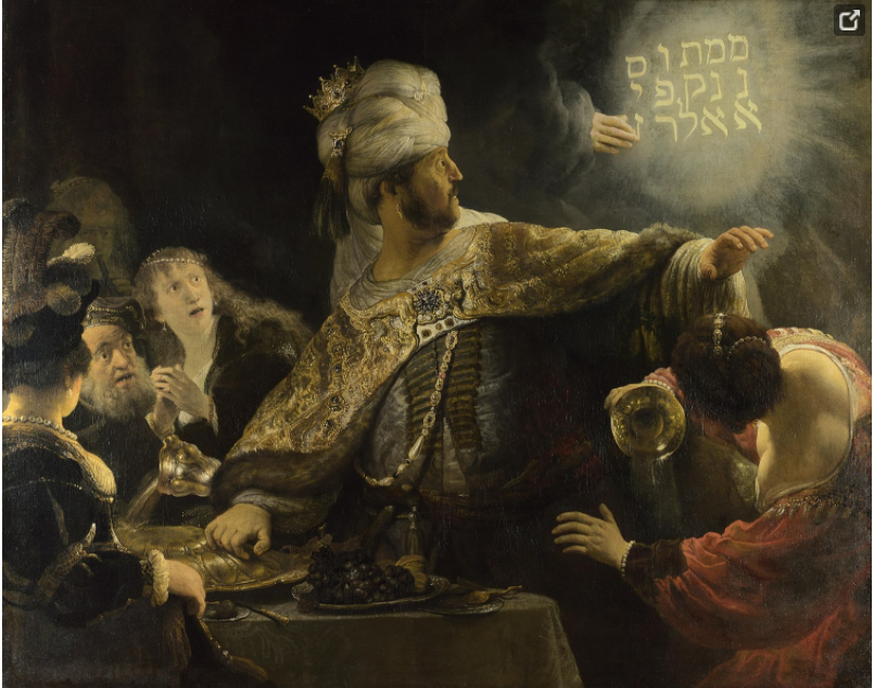 Bức tranh Thịnh yến của Belshazzar nghệ thuật tín ngưỡng