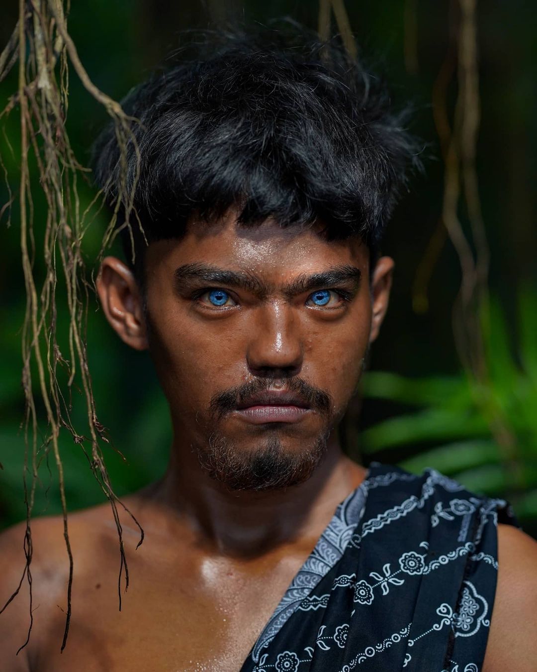 bộ tộc mắt xanh biếc ở indonesia 
