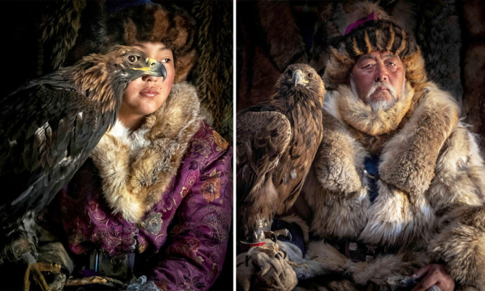 Nhiếp ảnh gia ghi lại những hình ảnh hiếm có về ‘thợ săn đại bàng’ ở Mông Cổ