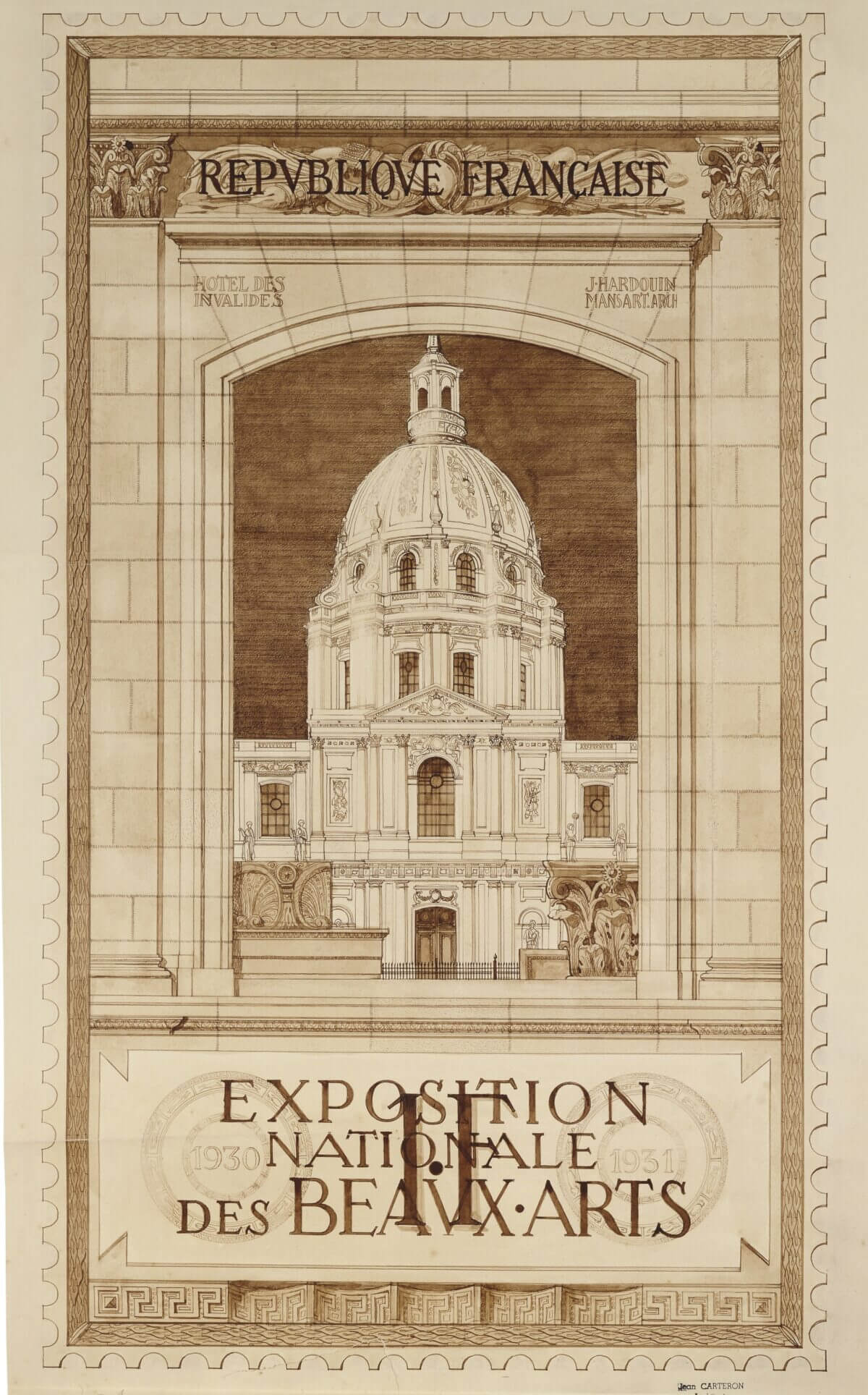 Bản vẽ dự thi về tem bưu chính
