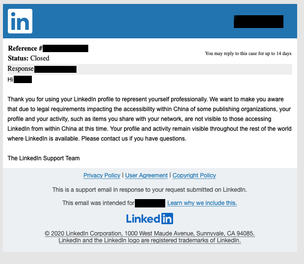 LinkedIn chặn nhà phê bình Trung Quốc