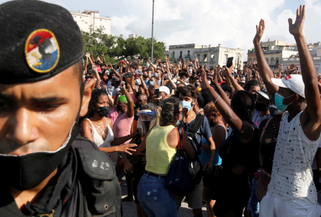 biểu tình ở cuba