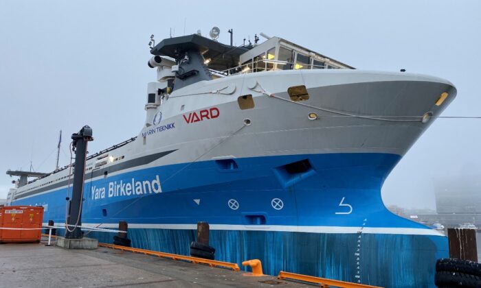 Yara hạ thủy tàu chở container tự hành chạy bằng điện đầu tiên trên thế giới