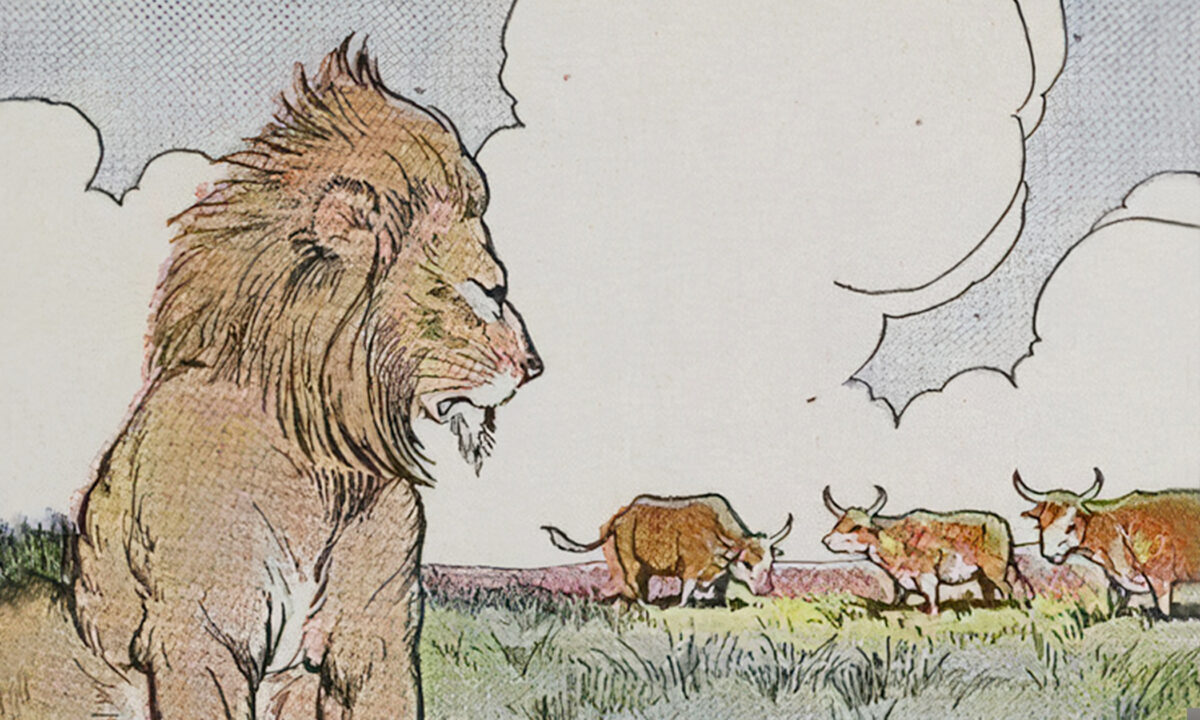 truyện ngụ ngôn Ba chú bò và Sư tử