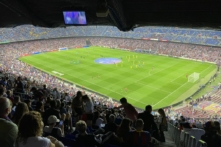 Sân vận động ở Camp Nou, sân nhà của Câu lạc bộ bóng đá Barcelona ở Barcelona, Tây Ban Nha. (Ảnh: Được sự cho phép của ông Tim Johnson)