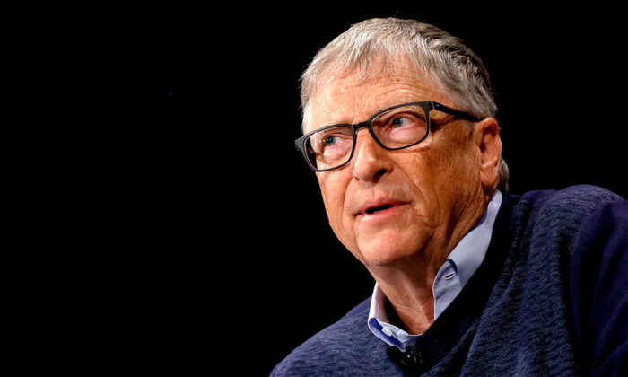 Ông Bill Gates nói trên sân khấu tại Hội nghị thượng đỉnh TIME100 năm 2022 tại thành phố New York vào ngày 07/06/2022. (Ảnh: Jemal Countess/Getty Images cho TIME)