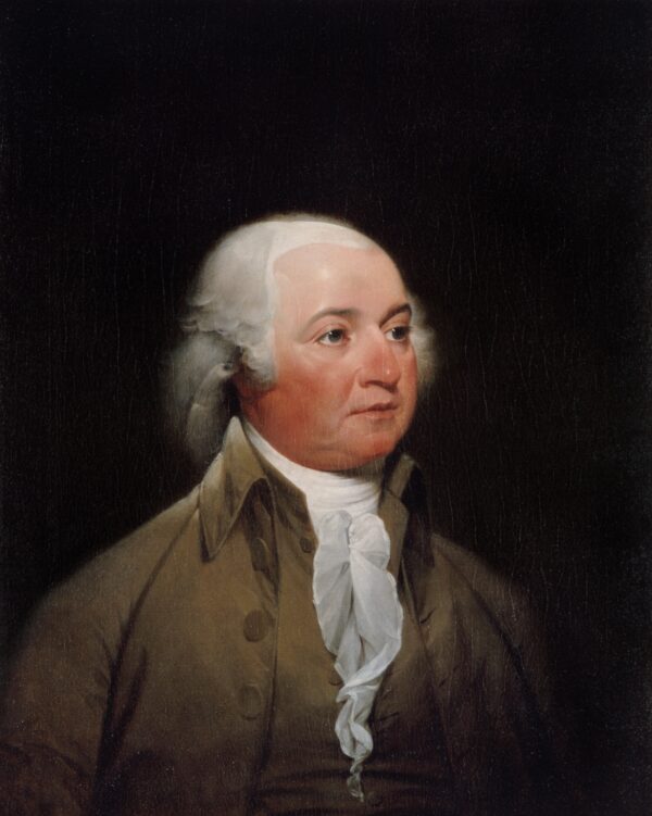 Ngài John Adams, tổng thống thứ hai của Hoa Kỳ từ 1797–1801. Bức chân dung tổng thống chính thức của ngài John Adams do họa sĩ John Trumbull thực hiện, khoảng năm 1792-1793. Tranh sơn dầu trên vải canvas. Bộ sưu tập Tòa Bạch Ốc, Washington D.C. (Ảnh: Tài sản công)