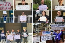 Người dùng Internet trên khắp cả nước đã tham gia phong trào phá tường bằng cách giơ cao các tấm biểu ngữ phản đối có dòng chữ “BanGFW” (Hãy cấm Vạn Lý Tường Lửa) và “Phong trào phá đổ bức tường.” (Ảnh: Epoch Times)