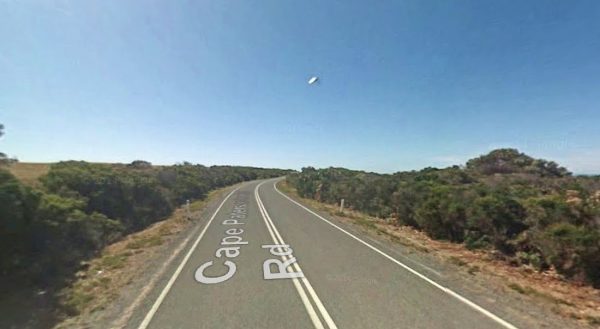Một UFO được chụp ở Victoria, Úc, trên Google Earth, theo các blogger. (Ảnh: Google Street View)