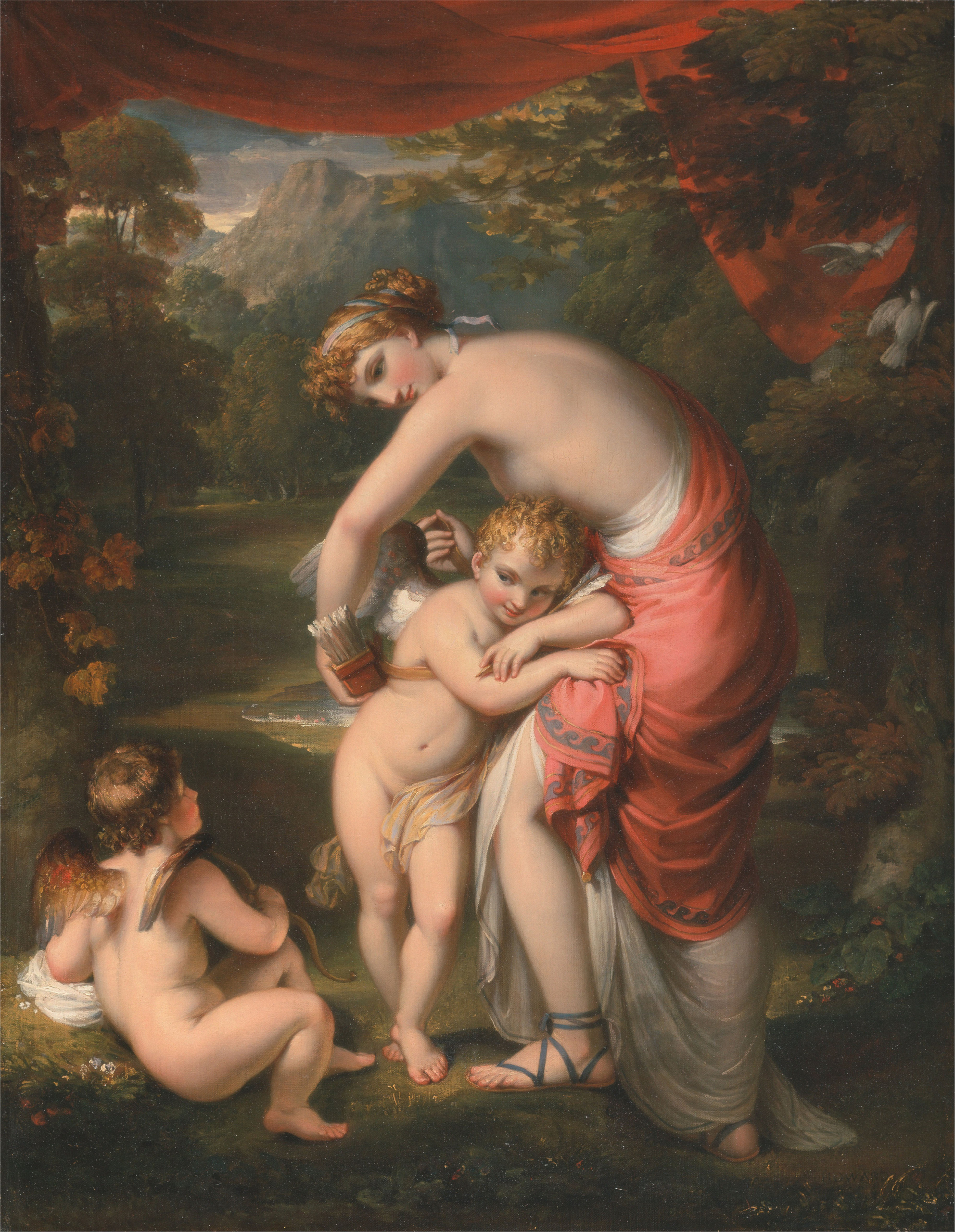 Bức tranh “Venus and Cupid,” của họa sĩ Henry Howard, năm 1809. Tranh sơn dầu trên vải canvas. Trung tâm Nghệ thuật Yale Anh Quốc, Đại học Yale. (Ảnh: Tài liệu công cộng)