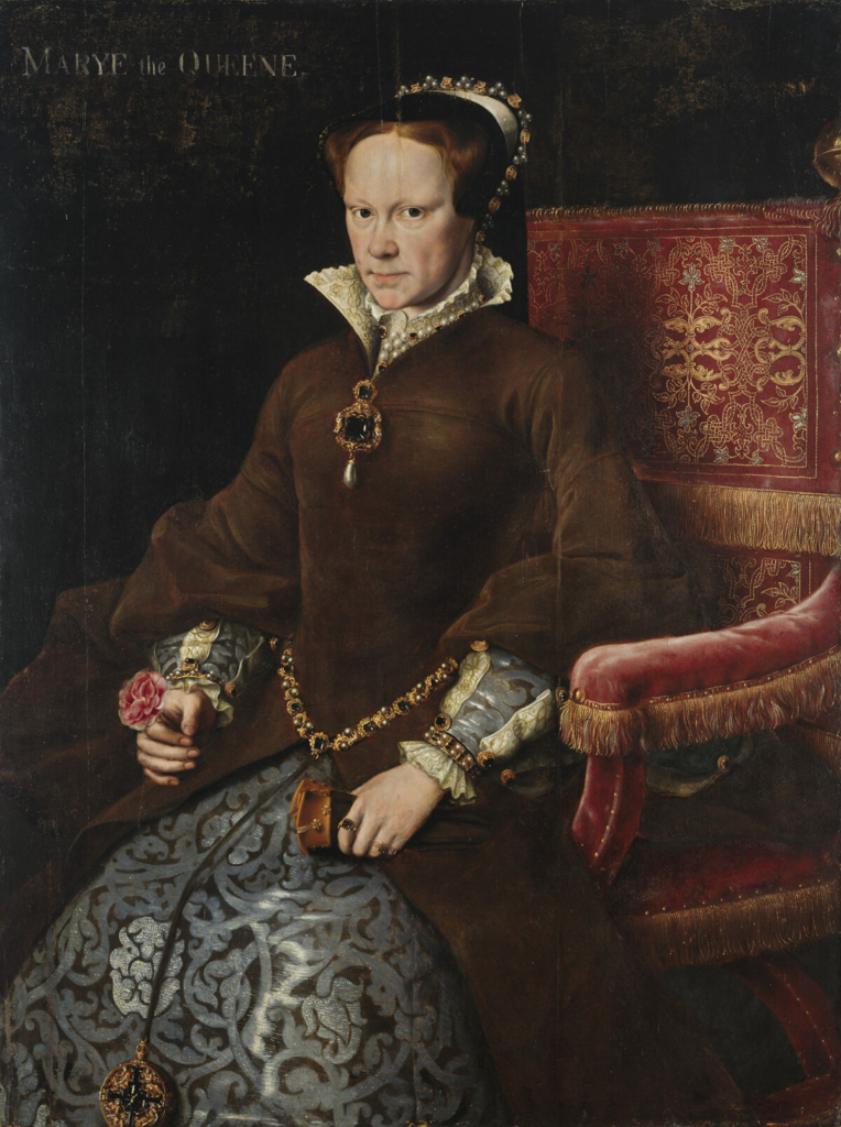 Bức tranh “Mary Tudor, Queen of England” (Mary Tudor, Nữ hoàng Anh), do họa sĩ Antonis Mor và Xưởng vẽ thực hiện năm 1554. Tranh sơn dầu trên gỗ sồi, kích thước: 44 ⅛ inch x 32 11/16 inch. Bảo tàng Isabella Stewart Gardner, Boston. (Ảnh: Đăng dưới sự cho phép của Bảo tàng Nghệ thuật Cleveland)