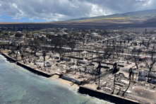 Các khu vực bị cháy ở Lahaina trên đảo Maui, Hawaii, hôm 11/08/2023, sau một trận cháy rừng. (Ảnh: Sở Tài nguyên và Đất đai Hawaii qua AP)