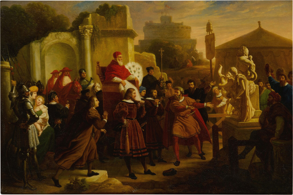 Bức tranh “The Discovery of the Laocoon” (Phát hiện tượng Laocoon) của họa sĩ Pierre-Nolasque Bergeret, năm 1834 – 1835. Tranh sơn dầu trên vải canvas. Bộ sưu tập tư nhân. (Ảnh: Tài liệu công cộng)