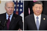 (Trái) Tổng thống Hoa Kỳ Joe Biden tại Phòng tiệc Quốc gia của Tòa Bạch Ốc hôm 31/10/2023. (Phải) Nhà lãnh đạo Trung Quốc Tập Cận Bình tại Diễn đàn Hợp tác Quốc tế Vành đai và Con đường lần thứ ba ở Bắc Kinh hôm 18/10/2023. (Ảnh: Andrew Caballero-Reynolds, Suo Takekuma/AFP qua Getty Images)