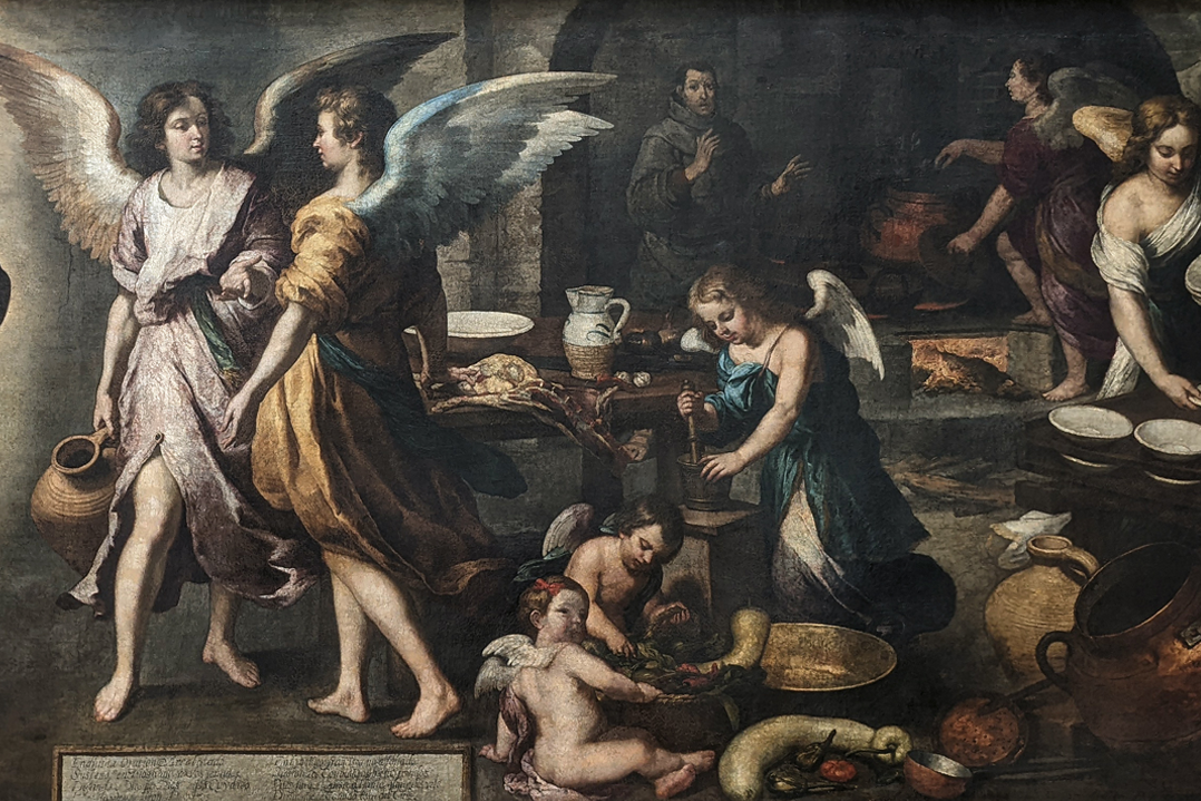 Bữa ăn ngon hiện diện cùng lòng tốt: Bức tranh ‘Nhà bếp của các thiên sứ’ của danh họa Murillo