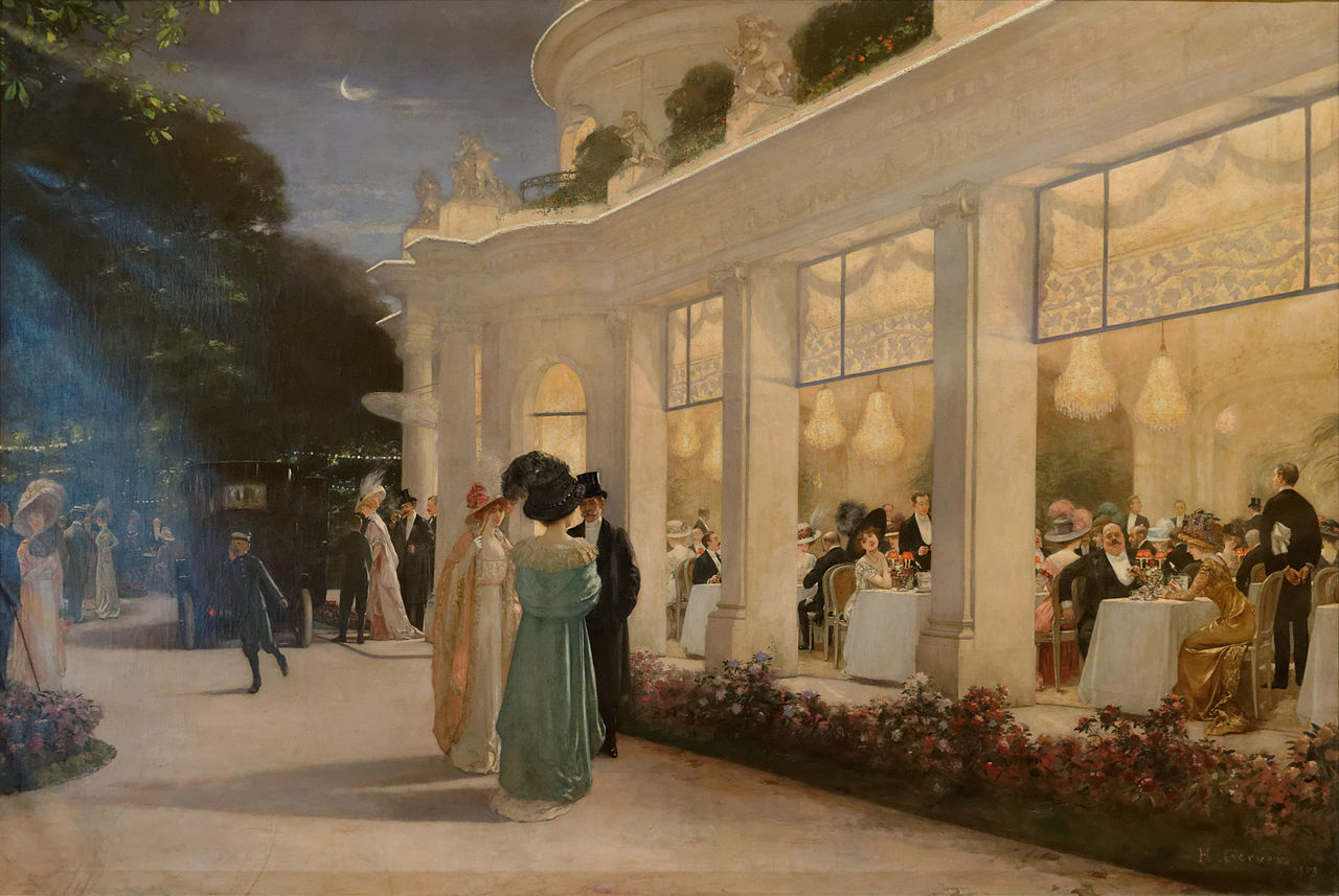 Tác phẩm “A Soirée” (Một buổi dạ tiệc) của họa sĩ Henri Gervex, năm 1909. (Ảnh: Tài liệu công cộng)