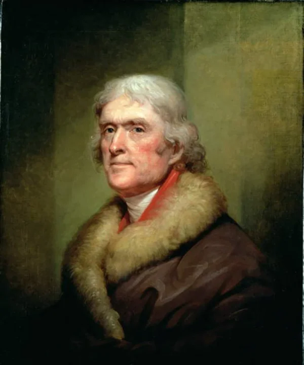 Chân dung Ngài Thomas Jefferson, năm 1805, của họa sĩ Rembrandt Peale. (Ảnh: Tài liệu công cộng)