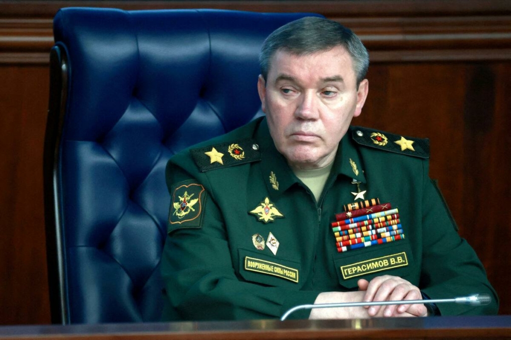 Tổng Tham mưu trưởng Lực lượng Vũ trang Nga Valery Gerasimov tham dự cuộc họp thường niên của Hội đồng Bộ Quốc phòng tại Moscow hôm 21/12/2022. (Ảnh: Sergei Fadeichev/Sputnik qua Reuters)