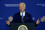 Tổng thống Joe Biden nói trong một sự kiện thảo luận về An sinh Xã hội và Medicare được tổ chức tại Đại học Tampa ở Tampa, Florida, vào ngày 09/02/2023. (Ảnh: Joe Raedle/Getty Images)