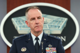 Thư ký báo chí Ngũ Giác Đài Chuẩn tướng Không quân Pat Ryder tổ chức một cuộc họp báo tại Ngũ Giác Đài ở Arlington, Virginia, hôm 19/10/2023. (Ảnh: Kevin Dietsch/Getty Images)