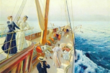 Nhà văn Chesterton viết về chuyến đi du thuyền đến Biển Nam và tìm đường về nhà. Bức tranh “Yachting in the Mediterranean” (Du thuyền ở Địa Trung Hải) năm 1896, của họa sĩ Julius LeBlanc Stewart. (Ảnh: Tài liệu công cộng)
