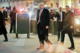 Cựu Tổng thống Donald Trump đến dự cuộc họp báo vào ngày thứ hai của phiên tòa xét xử tội phỉ báng liên quan đến bà E. Jean Carrol, tại New York hôm 17/01/2024. (Ảnh: Michael M. Santiago/Getty Images)