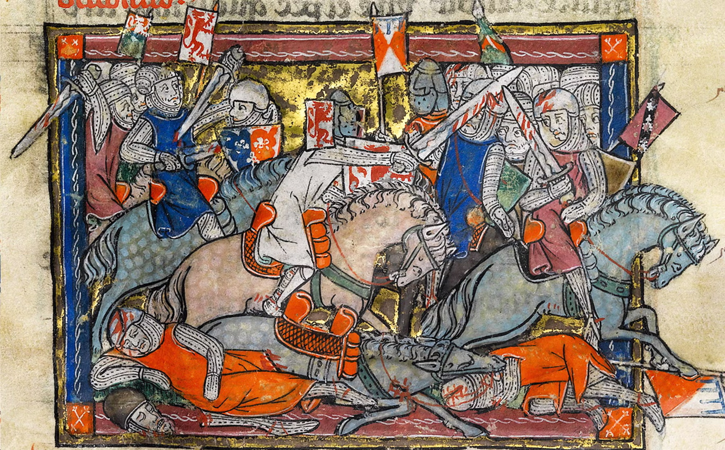 Một hình minh họa từ bản viết thảo tay có hình vẽ “Rochefoucauld Grail” (Chén Thánh Rochefoucauld), vào thế kỷ 14. (Ảnh: Tư liệu công cộng)