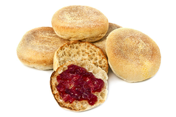 Hình ảnh bánh English Muffin, hoàn toàn khác với món bánh nướng xốp kiểu truyền thống của Anh. (Ảnh: Shutterstock)