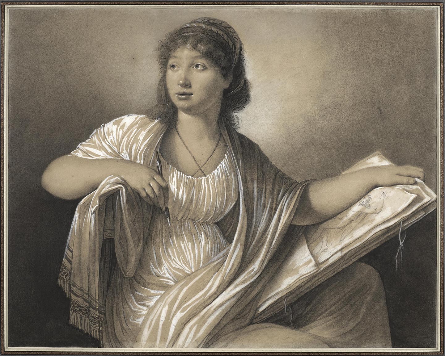 Chân dung, có thể là chân dung tự họa, 1793, họa sỹ Anne Guéret. Bộ sưu tập Katrin Bellinger. (Ảnh: Đăng dưới sự cho phép của Bảo tàng Nghệ thuật Baltimore)