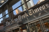 Tòa nhà New York Times ở New York trong một ảnh tư liệu. (Ảnh: Angela Weiss/AFP qua Getty Images)