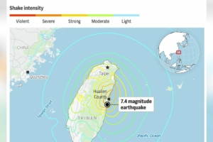 Đài Loan hứng chịu thêm hàng loạt trận động đất vào sáng ngày 23/04